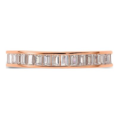 Rose Gold-Plated Sterling Silver CZ Channel Eternity Band – view 5