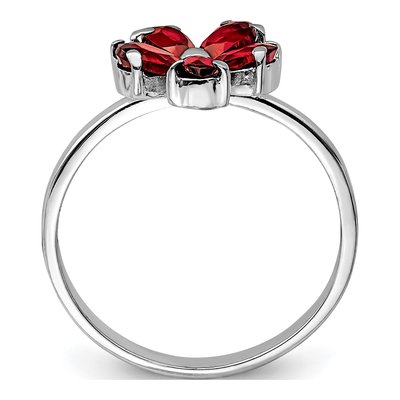 Sterling Silver Garnet Ring – view 3