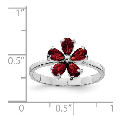 Sterling Silver Garnet Ring – view 4