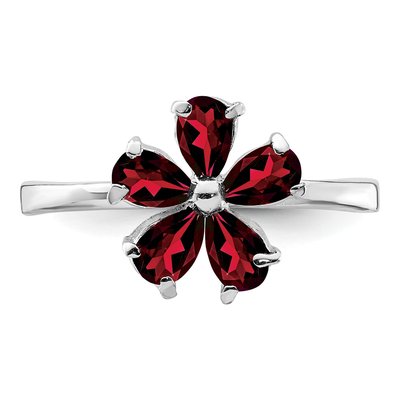 Sterling Silver Garnet Ring – view 6