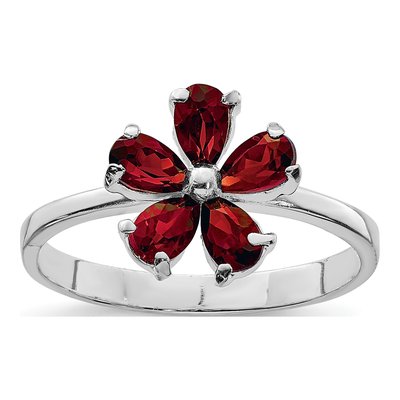 Sterling Silver Garnet Ring