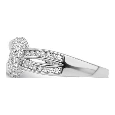 Sterling Silver CZ Knot Ring – view 5