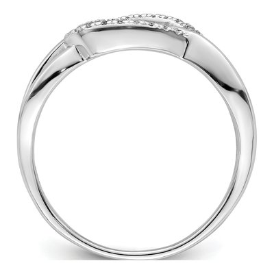 Sterling Silver CZ Teardrop Ring – view 3