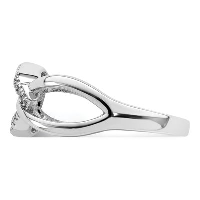 Sterling Silver CZ Teardrop Ring – view 5