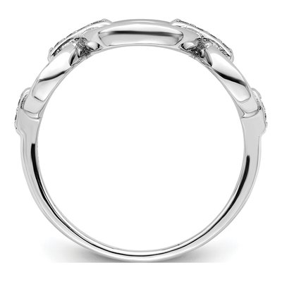 Sterling Silver CZ Oval Ring – view 3
