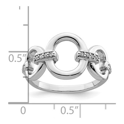 Sterling Silver CZ Oval Ring – view 4