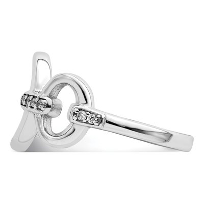 Sterling Silver CZ Oval Ring – view 5