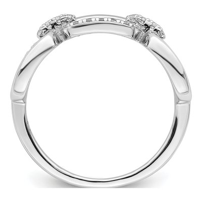 Sterling Silver CZ Square Ring – view 3