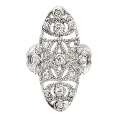 Sterling Silver CZ Fancy Ring – view 6