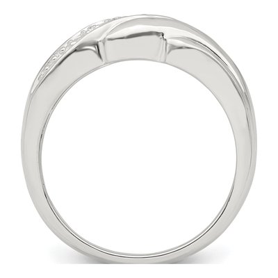 Sterling Silver CZ Wave Ring – view 3
