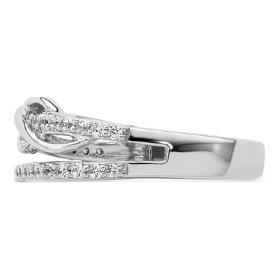 Sterling Silver CZ Twist Ring – view 5