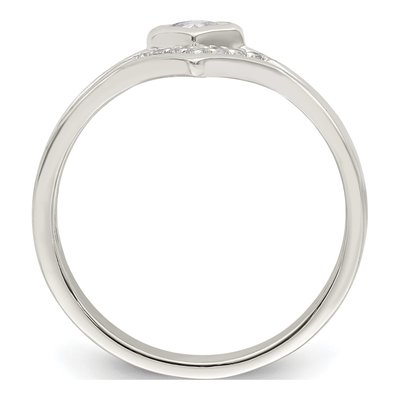 Sterling Silver Square CZ 3-Ring Set – view 3