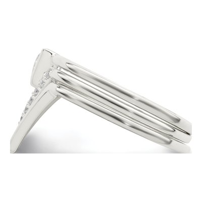 Sterling Silver CZ Triangle 3-Ring Set – view 5
