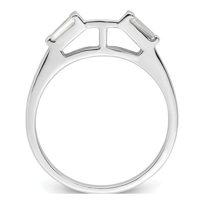 Sterling Silver CZ Two-Piece Wedding Ring Set – view 3