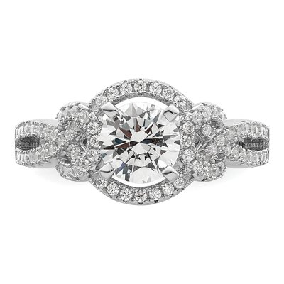 Sterling Silver CZ Bridal Ring Set – view 4