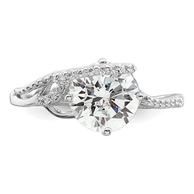 Sterling Silver CZ Overlap Ring – view 6
