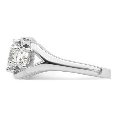 Sterling Silver CZ Three Twist Ring – view 5