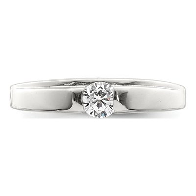 Sterling Silver CZ Round Ring – view 6