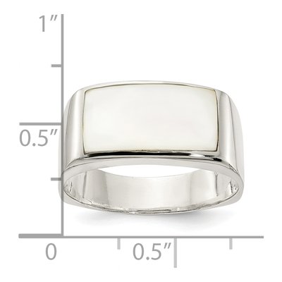 Sterling Silver Mother of Pearl Ring – view 3