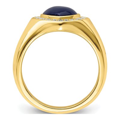 Gold-Plated Sterling Silver CZ Lazuli Heart Ring – view 3