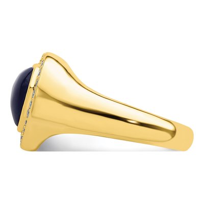 Gold-Plated Sterling Silver CZ Lazuli Heart Ring – view 5