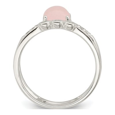 Sterling Silver CZ Quartzite Double Ring – view 3