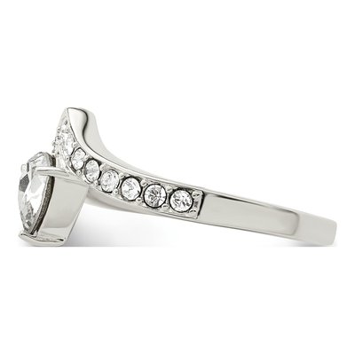 Sterling Silver Crystal & CZ Teardrop Ring – view 5