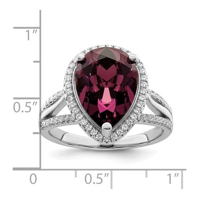 Sterling Silver Crystal & CZ Ring – view 3
