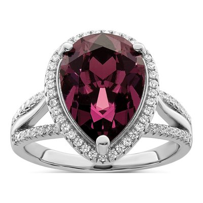 Sterling Silver Crystal & CZ Ring