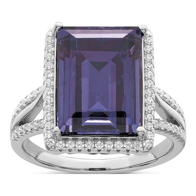 Sterling Silver Crystal & CZ Ring
