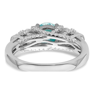 Sterling Silver Crystal & CZ Ring – view 7