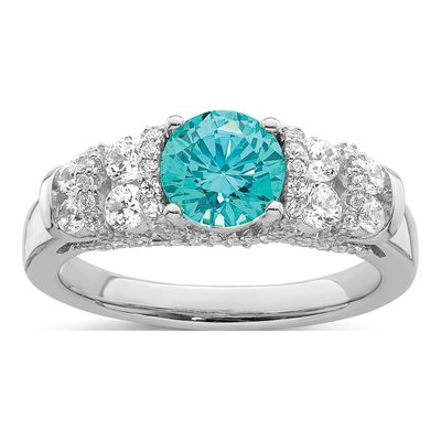 Sterling Silver Crystal & CZ Ring