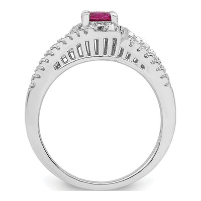Sterling Silver CZ Corundum Ring – view 3