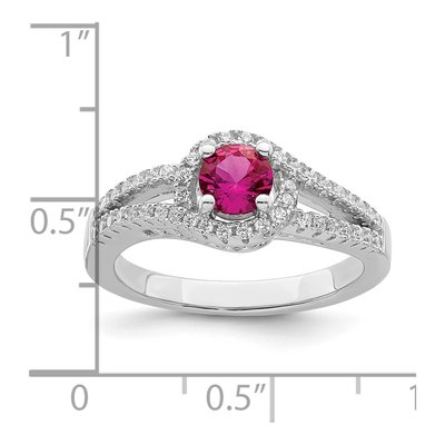 Sterling Silver CZ Corundum Ring – view 4