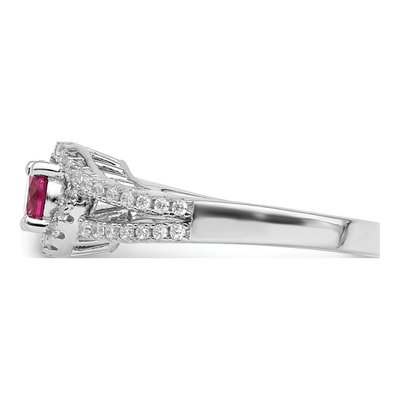 Sterling Silver CZ Corundum Ring – view 5