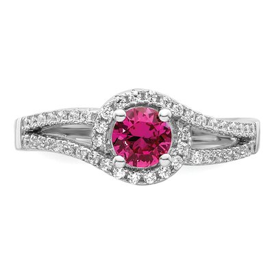 Sterling Silver CZ Corundum Ring – view 6