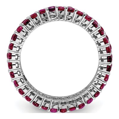 Sterling Silver Pink & White CZ 3 Ring Set – view 3