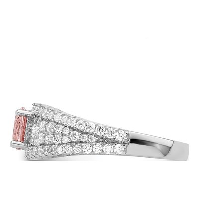 Sterling Silver CZ Glass Fancy Ring – view 5