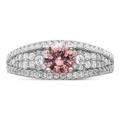 Sterling Silver CZ Glass Fancy Ring – view 6