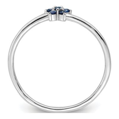 Sterling Silver CZ Flower Ring – view 3