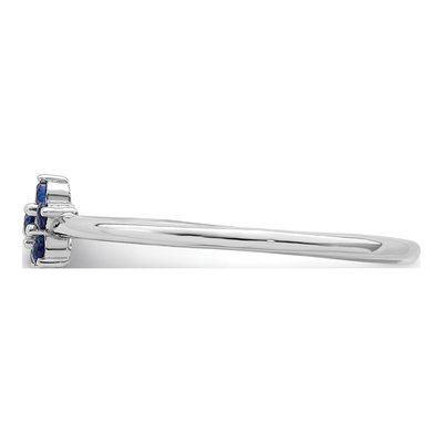 Sterling Silver CZ Flower Ring – view 5