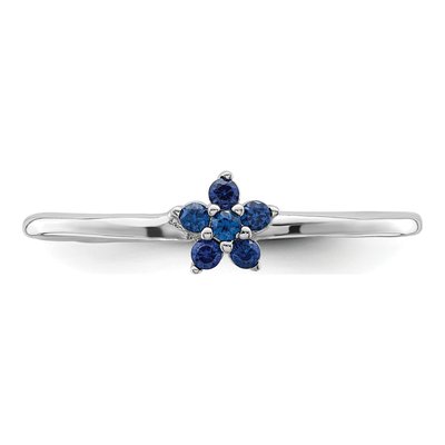Sterling Silver CZ Flower Ring – view 6