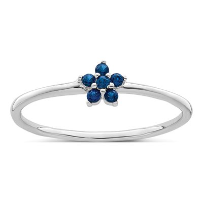 Sterling Silver CZ Flower Ring