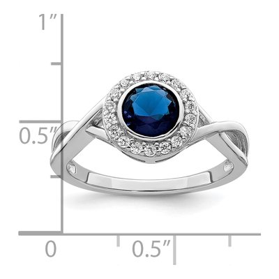 Sterling Silver CZ Glass Ring – view 4