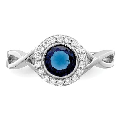Sterling Silver CZ Glass Ring – view 6
