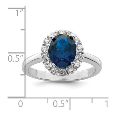 Sterling Silver CZ Oval Ring – view 4