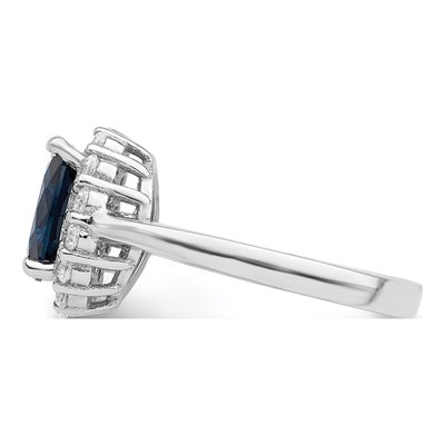 Sterling Silver CZ Oval Ring – view 5