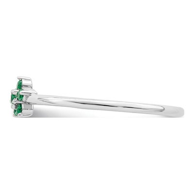 Sterling Silver CZ Flower Ring – view 5