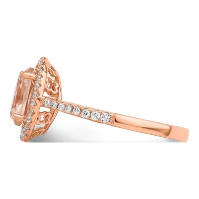 Rose Gold-Plated Sterling Silver CZ Oval Ring – view 5