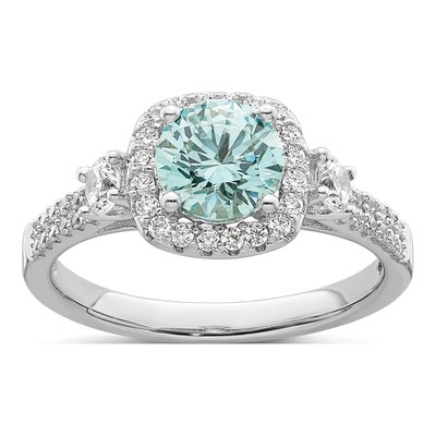 Sterling Silver CZ Caribbean Ring